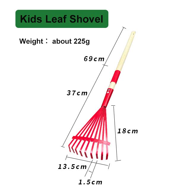 Mini Garden Tools- Kids Gardening & Lawn Care Hand Tools/Small Patio, Lawn & Garden Tools Set (Leaf rake) Leaf rake