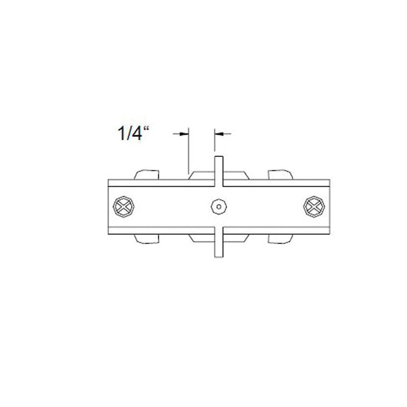 WAC Lighting, H Track I Connector in Black Straight "i" Connector