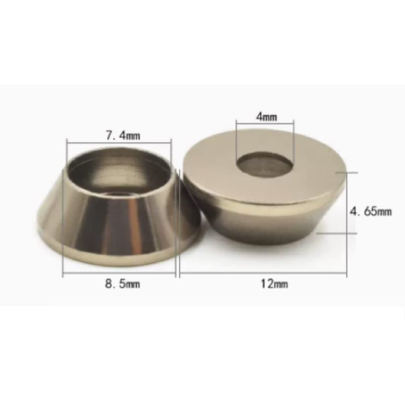 50pcs M4 Cone Cup Washers Anodized Aluminum Alloy Screw Gasket Countersunk Washers (Titanium) Titanium