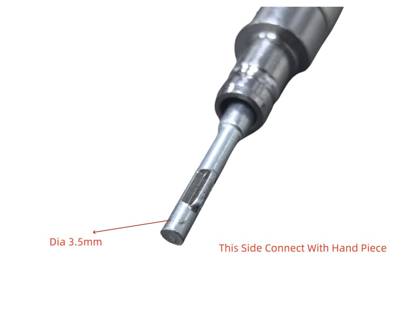 Electric Grinder Transfer Head Part Elbow Hand Piece+Shaft Use for 3mm (Hand Piece+Black Rubber Shaft)
