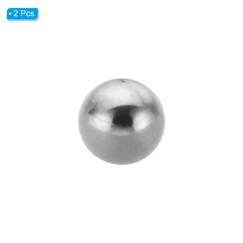 PATIKIL M8x17mm Ball Nuts Knob, 2 Pcs Female Thread 304 Stainless Steel Round Blind Hole Screw Cap Cover for Lighting Machinery DIY Decoration, Silver
