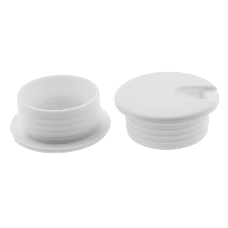 2PCS 1-1/2inch / 38mm Desk Grommet Wire Cord Cable Grommets Hole Cover for Office PC Desk Cable Cord Organizer Plastic Cover, White 2