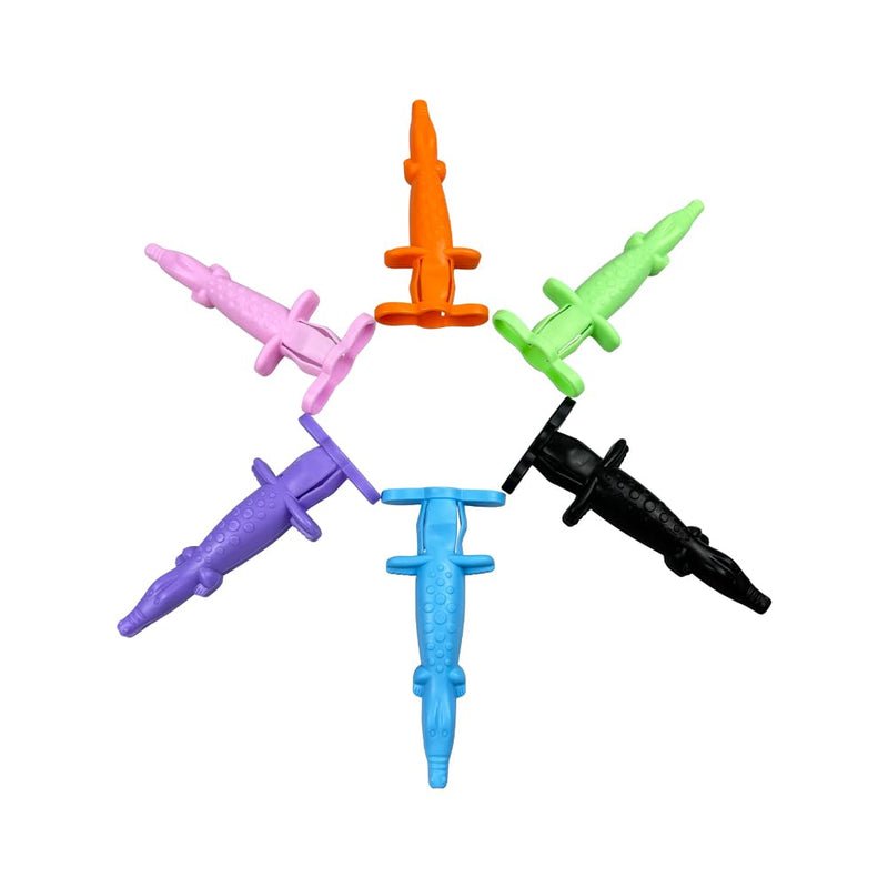 Dental Syringe Handle Protect Sleeve, YOUYA DENTAL 4PCS Silicone Needle Cover Case Injector Tool Cover Surgical Rubber Needle Instrument Protective Cover Case Reusable Clinic Tool Cover Case Gifts Crocodile - Combo 1