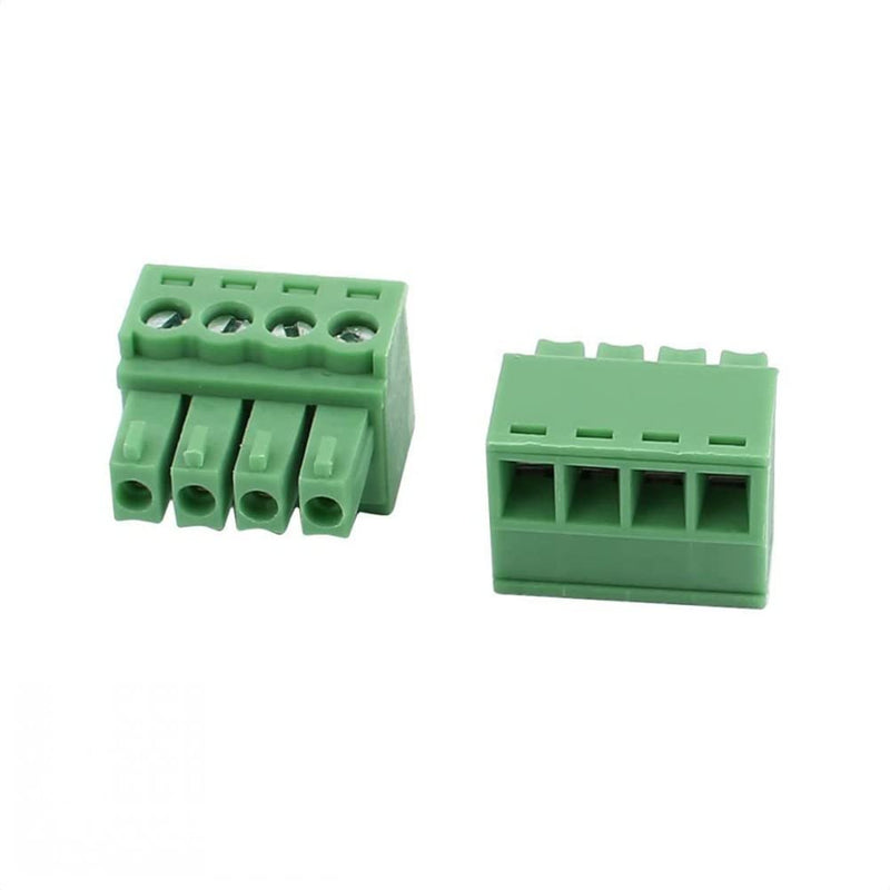 20PCS 4 Pin 3.5mm Pitch PCB Green Pluggable Terminal Block Connector with Separate Screw Hole (20Pcs 4P 3.5MM) 20PCS 4 Pin 3.5mm