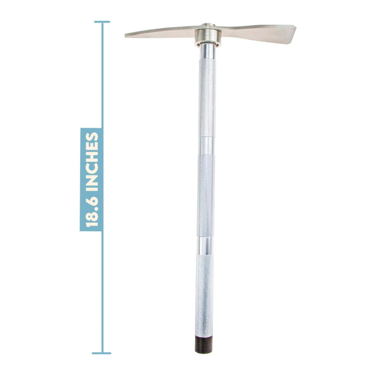 SE Collapsible Magnetic Prospector's Pick for Gold Mining, Stainless Steel Head, 18.75 Inch