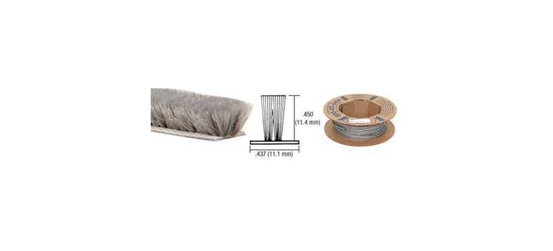CRL A11645C Storefront Door Pile Weatherstrip .450 Pile Height; .437 Backing Width - 100' Roll