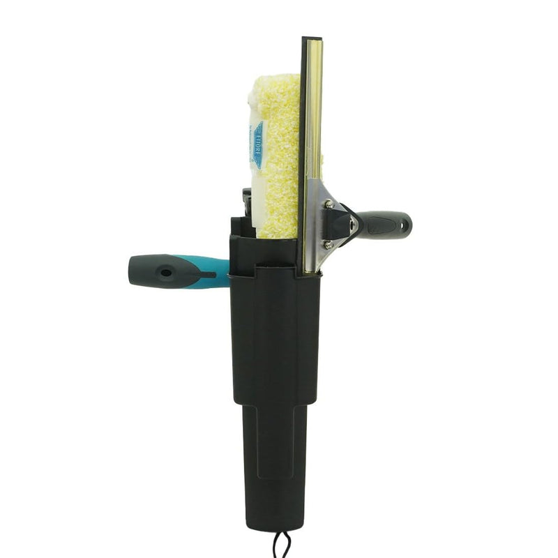 XERO Window Cleaning Holster and Belt- Detachable Side Bucket on a Belt Squeegee Holder and Tool Belt -Black Black