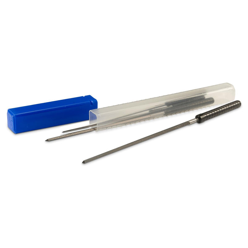 BUZZUFY Set of 6 pcs Cutting broaches, Ø 1.2-3.0 mm with Plastic Handle Tool