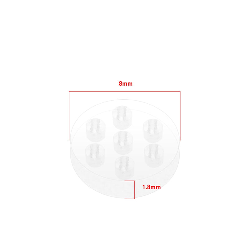20PCS Transparent Glass Screen Filters Diameter 8mm Height 1.8mm High Borosilicate Glass Screens Filters with 7 Honeycomb Holes for Lab Filters