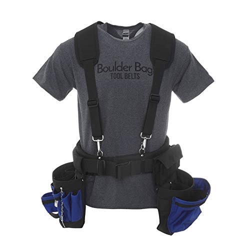 BOULDER BAG Comfort Padded Suspenders. (Tool Belt NOT included) High Tech Padded Suspenders w/Extreme Support and Comfort for your Tool Belt. Made by Boulder Bag. Suspenders Made in the USA