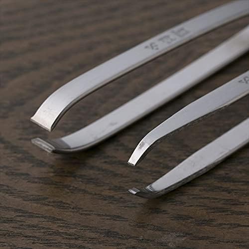 Kai Brand KAI Seki Magoroku Tweezers Set Flat Tip Tapered Tweezers Pouch Included 2 Pieces HC1834 - NewNest Australia