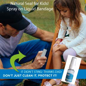 Natural Seal Spray on Bandage for Kids and Babies, 2 Pack, Soothing, Sting Free, No Harsh Chemicals Skin and Wound Care for Babies Sensitive Skin, Woman Owned Small Business