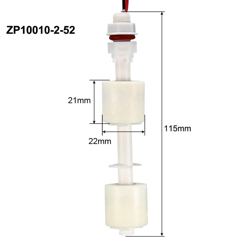 uxcell PP Float Switch for Water Pump Tank Liquid Water Level Sensor M10 115mm Length