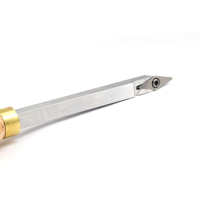 Carbide Woodturning Tool Mini Size (3 Piece Set) Includes Diamond Shape, Round and Square Turning Tools With Comfort Grip Handles Perfect For Turning Pens or Small to Mid-Size Turning Project