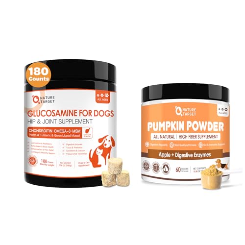 Pumpkin Powder for Dogs & Glucosamine for Dogs, 180 Freeze Dried Bites