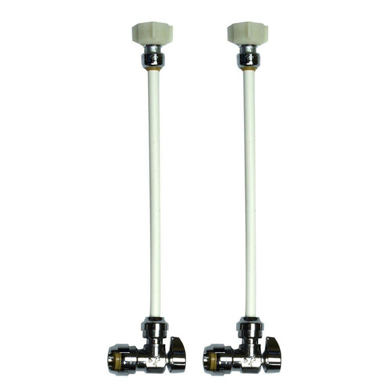SharkBite Faucet Connection Kit with Angle Stops, Push to Connect Brass Plumbing Fittings, PEX Pipe, Copper, CPVC, PE-RT, 25087 Angle Stop