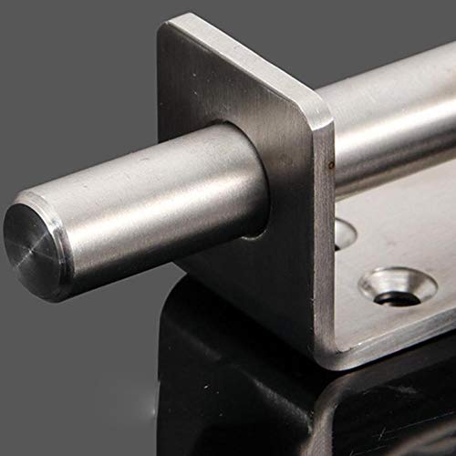 Heavy Duty Barrel Bolt with Padlock Hole, 6.7 Inch Slide Bolt Gate Latch with Padlock Hole,Solid SUS304 Stainless Steel Barrel Bolt Latch for Wooden Fence, Yard Door, Barn Door, Shed Door