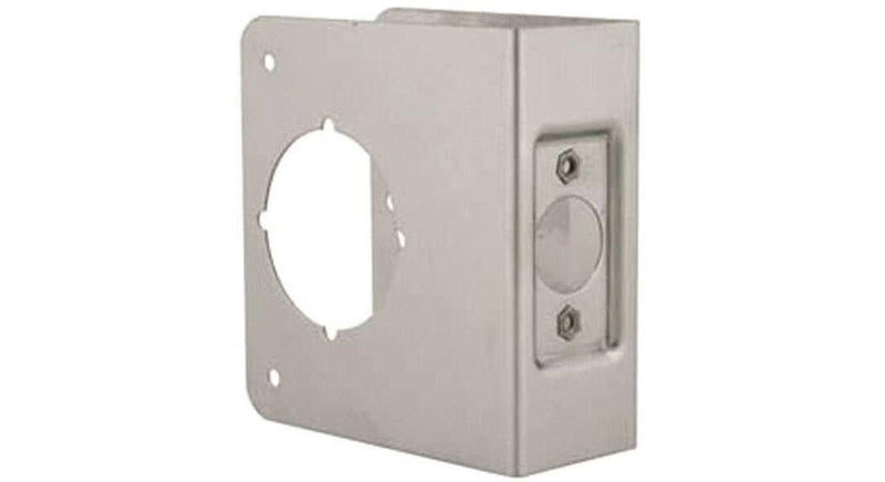 Don-Jo 81-S-CW Classic Wrap-Around Plate, 22 Gauge Stainless Steel , Satin Stainless Steel Finish, 4-1/4" x 4-1/2", For Cylindrical Door Locks
