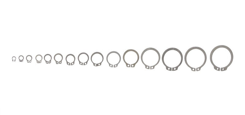 290PCS C-Clips External Retaining Ring Assortment Kit(Black Alloy Steel)