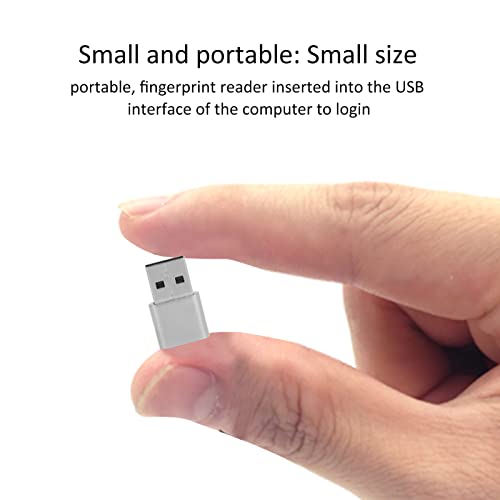 VBESTLIFE USB Fingerprint Reader, Portable Security Key Biometric Fingerprint Scanner for Windows 10 11 32/64 Bits, 360 Degrees Touch Fast Matching
