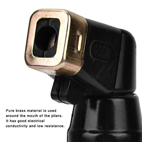 Arc Rod Welding Electrode Clamp, 400Amp Welder electrode holder (Black or Yellow)(Black)