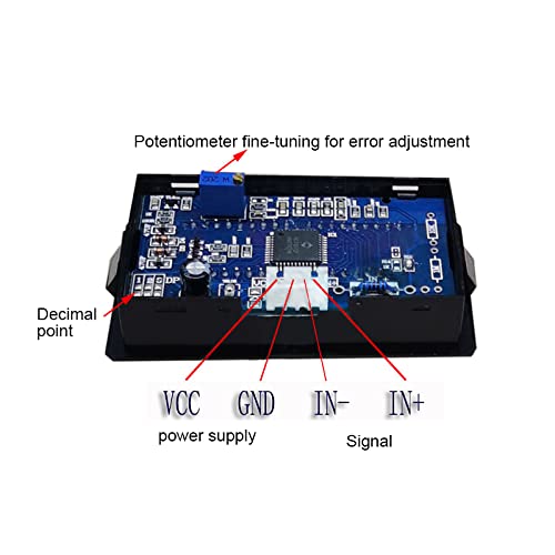 Taidacent Ohm Meter Resistance Tester Ohmmeter Digital DC Resistance Measuring Instrument Fixture Resistance Measure Panel Meter (200K Ohm, DC5V with Cover)