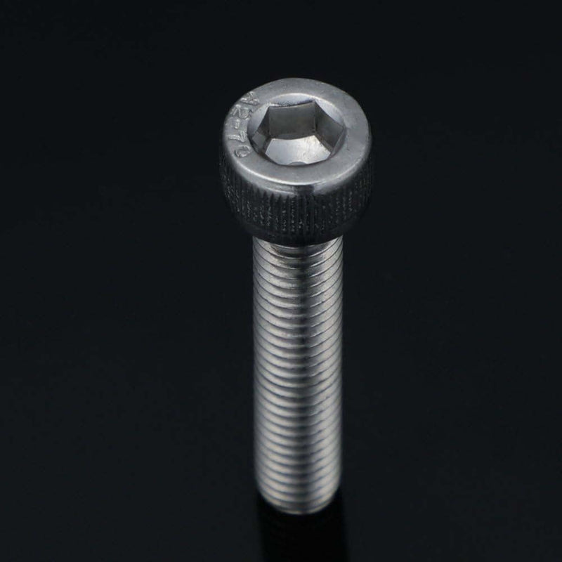M3 x 12mm Socket Head Cap Screws Metric, Allen Socket Drive, Stainless Steel 304, Full Thread, Bright Finish, Machine Thread, 100 PCS M3 x 12mm