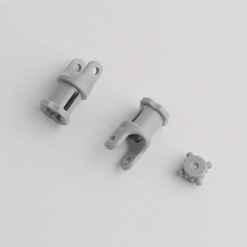 MOC Light Grey Universal Joint 3L Connector Coupler Shaft Compatible with legoeds Building Blocks 61903 62520c01 for Suspension Drive Differential Pack of 10pcs