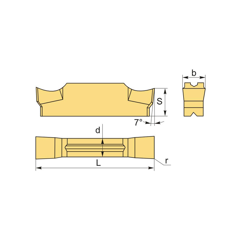 MGGN300 3mm Width Double End Carbide Inserts for Grooving and Parting Off Non-Ferrous Metals, 10Pcs MGGN300-LH