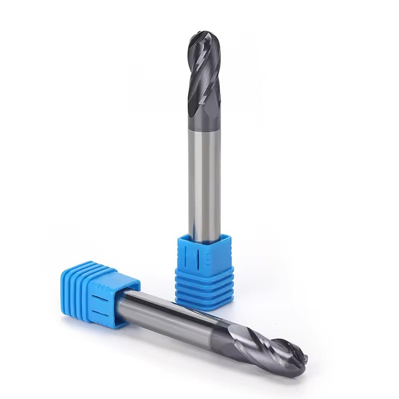 1/2" Extra Long Carbide Ball Nose End Mill for Alloy Steels/Hardened Steels, 4" Overall Length End Mill Bits, 4 Flute HRC 55 Deg AlTiN Coating, CNC Router Bits (1 Pieces) 1/2" Extra Long