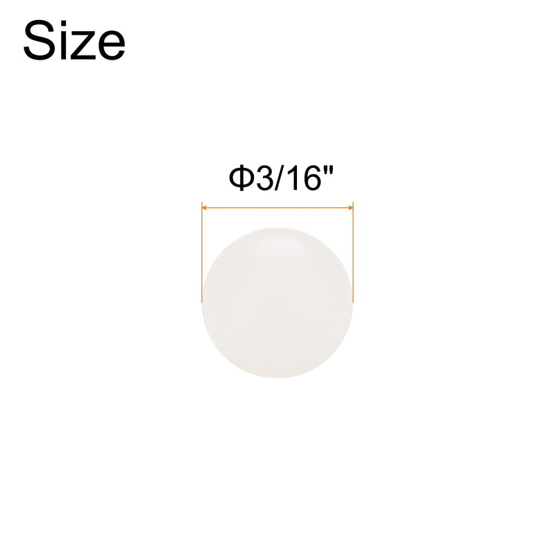 uxcell 50pcs PP Plastic Bearing Balls 3/16" 4.763mm Solid Plastic Balls, G1 Precision Mini Balls 3/16"