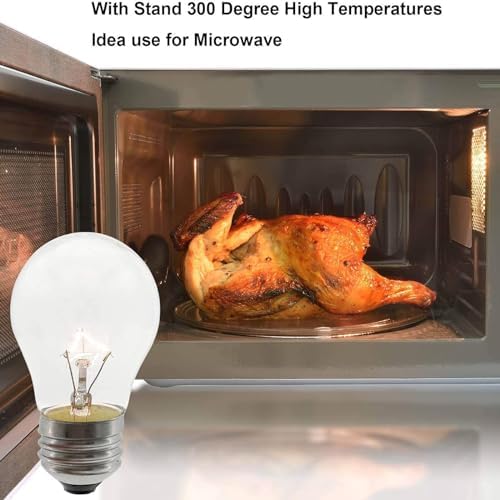 Appliance Oven Light Bulb A15 40 Watt Light Bulb,High Heat Incandescent Bulbs Resistant Appliance for Oven, Stove, Refrigerator, Microwave E26 Medium Base,6-Pack