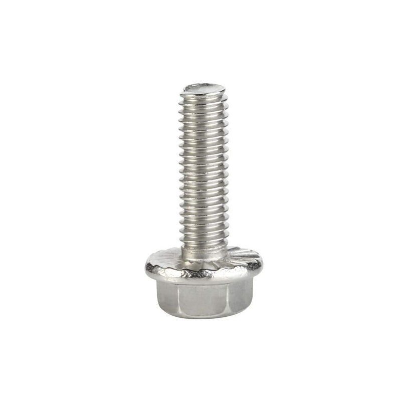 M6 x 20mm Flanged Hex Head Bolts Flange Hexagon Screws, Stainless Steel A2, DIN 6921, 25 PCS M6-1.0 x 20mm (25 PCS)