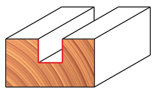 Freud 03-144: 1/4" (Dia.) Single Flute Straight Bit with 1/4" Shank, 3" Overall Length (Pack of 2) 1 Count (Pack of 2)