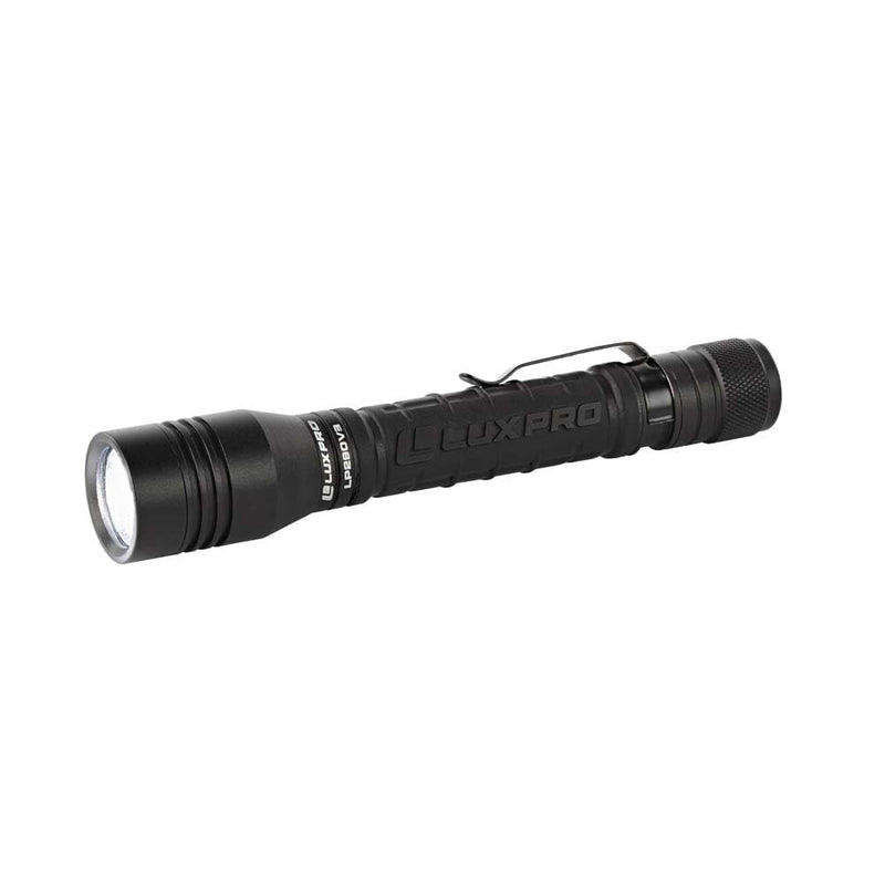 LUXPRO LP290V3 LED Flashlight - Bright 300 Lumens with 3 Light Modes - Aircraft-Grade Aluminum with IPX4 Waterproof Protection & Patented TackGrip - Camping, Outdoor, Home - Batteries Included 6 Pack Black