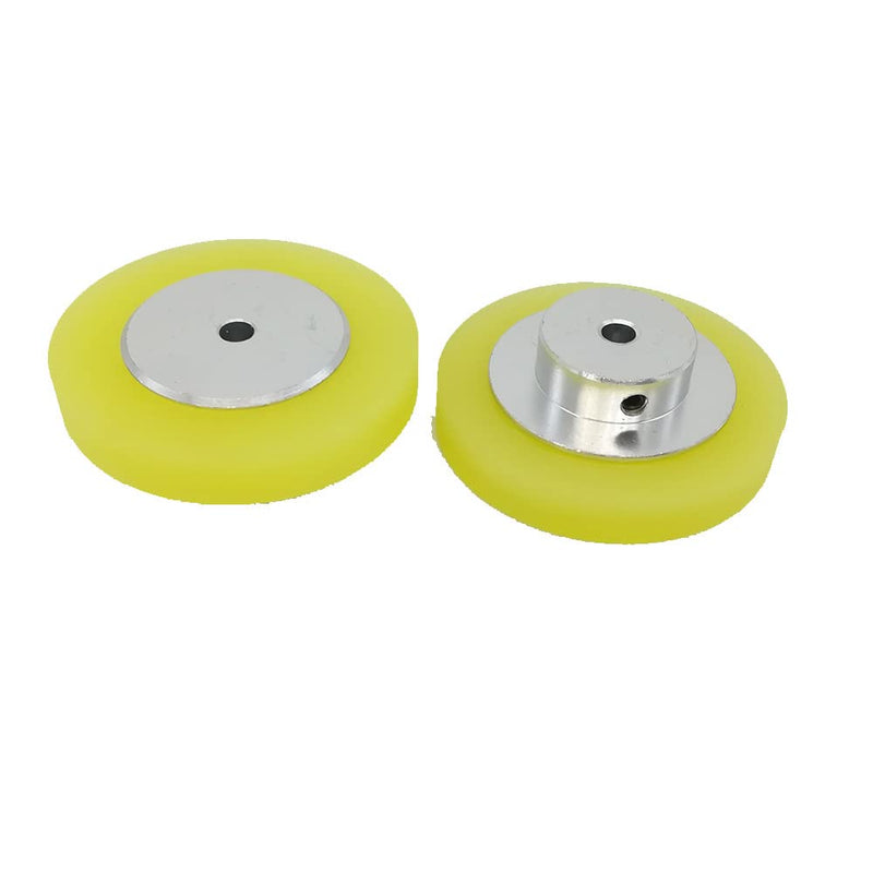 2PCS Industrial Encoder Meter Measuring Roller Rubber Wheel Wear-resistant non-slip Polyurethane Synchronizer Wheel for Rotary Encoder Marking Machine Inkjet Printer (Diameter 68mm(hole diameter 6mm)) Diameter 68mm(hole diameter 6mm)