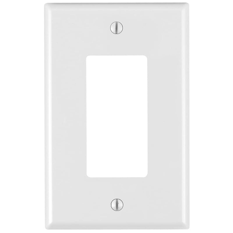Leviton PJ26-WM 1-Gang Decora/GFCI Decora Wallplate, White, 10-Pack