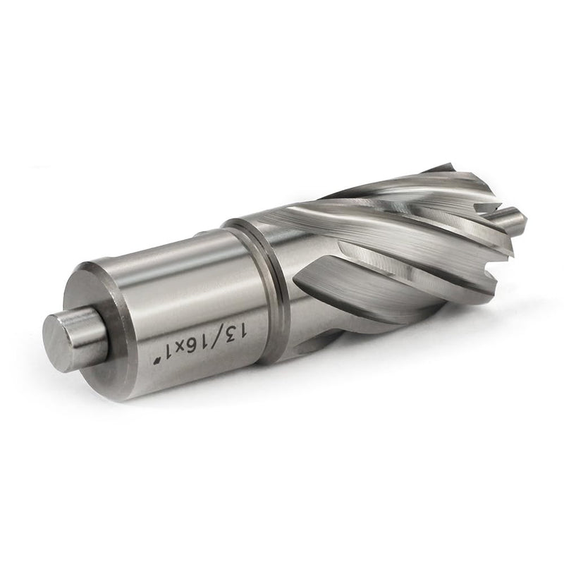 OSCARBIDE 13/16" x 1" HSS Annular Cutter 3/4" Weldon Shank Mag Drill Bit | 2 Flat | 13/16"Cutting Diameter | 1"Cutting Depth | Burr-Free Holes | Rapid Chip Removal | 10x Faster Than Twist Drills