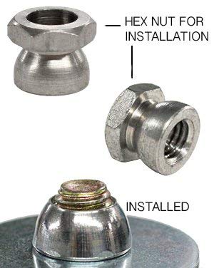 (50pcs) BelMetric M8 Tamper Proof Security Break Off Shear Nut Stainlesss Steel NSHEAR8SS M8 (50pcs)
