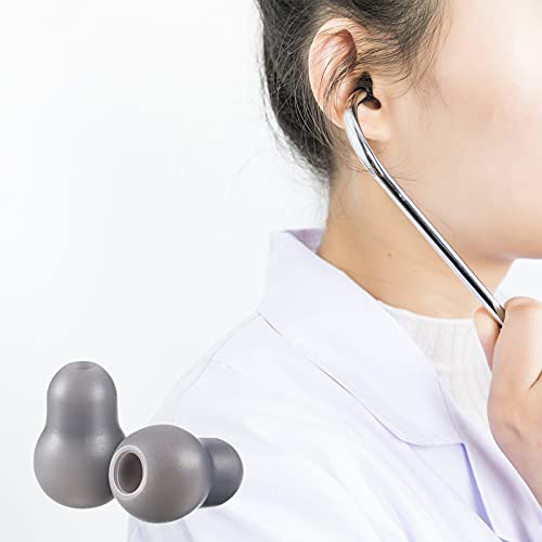 Silicone Ear Tips Earplug Replacement for Littmann Stethoscopes - Comfortable Fit Littman Ear Tips Replacement，Stethoscope Ear Pieces,Cardiology IV Parts & Littmann Stethoscope Parts (Grey) grey