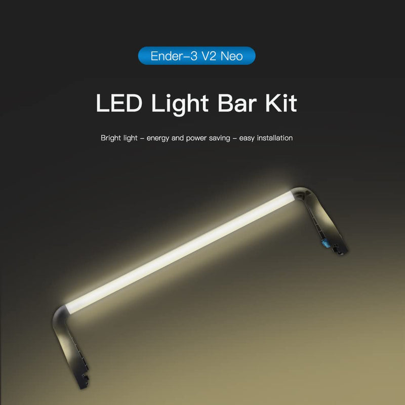 Creality Upgraded Ender-3 LED Light Bar Kit for 3D Printer, Ender-3/Ender-3 V2 Neo/Ender-3 Pro/Ender-3S/Ender-3 V2, Upgraded LED Chip, Energy and Power Saving, Easy Installation, Soft Light
