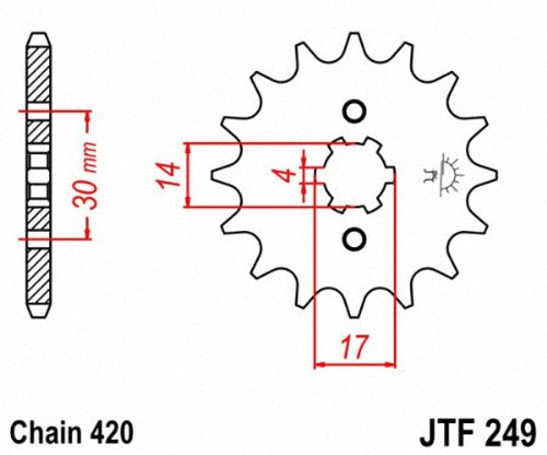 JT Sprockets JTF249.15 15T Steel Front Sprocket