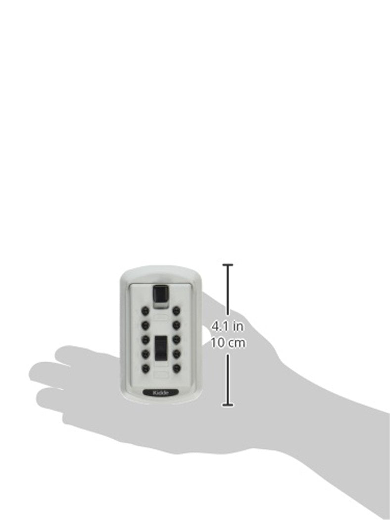 Kidde AccessPoint 001413 KeySafe Original Slimline Push Button Combination Permanent Key Lock Box, 2-Key, White 2 Keys