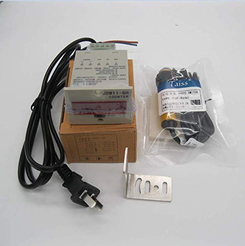 TWTADE/Infrared Wireless Visitor Counter 110-220VAC LED Auto Display Digital Counter 0-999999 6 Digits Count Mall People Flow + Photoelectric Switch Sensor Distance 2m NPN NO + Reflector + Holder