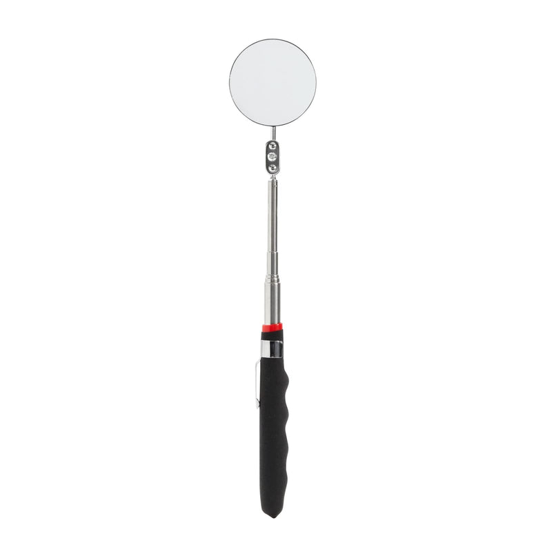 Juvale 2 Pack Telescope Inspection Mirror Tool, Round Mirror Tool with 24.5-Inch Extension for Mechanics, & Inspectors - Telescope Mirror with Handle - 2 Inch Telescoping Inspection Mirror