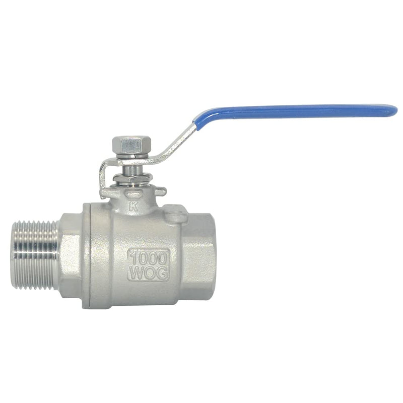 DAN SPEED Full Port Ball Valve Male x Female S304 Stainless Steel Heavy Duty for Water, Oil, and Gas,1000WOG (3/4inch) 3/4inch