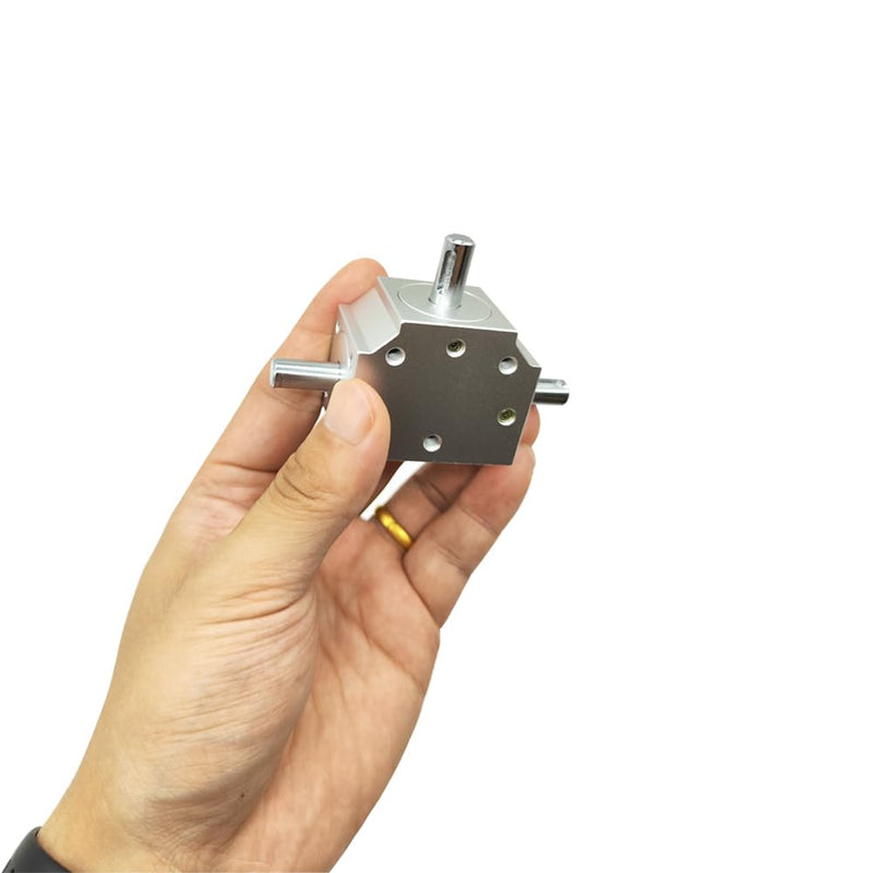 1:1 Right Angle Tapered Bevel Gearbox Mini 1 Module 20 Teeth 90° Angle Drive Steering Gear Device Simple Mechanical DIY Module with 8mm Shaft 1 long output shaft