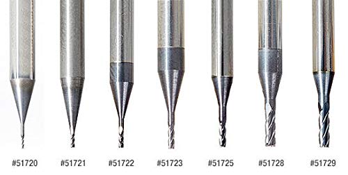 Amana Tool - 51719 AlTiN Coated CNC Steel, Stainless Steel & Composite Square Mini End Mil 0.010 D x 0.030 CH x 1/8 SHK