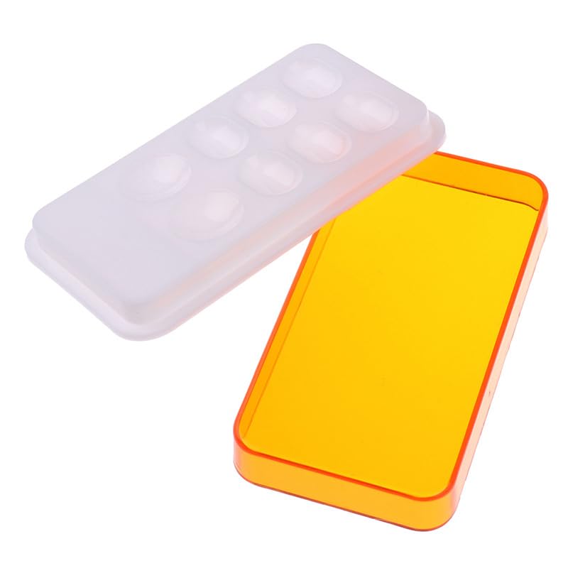 Dental Palette with Cover 8 Slot Dental Resin Shading Box Dental Lab Equipment Mixing Plate (1) 1