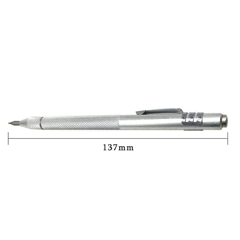NEPAK 2 Pack Tungsten Carbide Scriber with Magnet,with Extra 12 Replacement Marking Tip,Etching Engraving Pen for Glass/Ceramics/Metal Sheet 14 Count (Pack of 1)